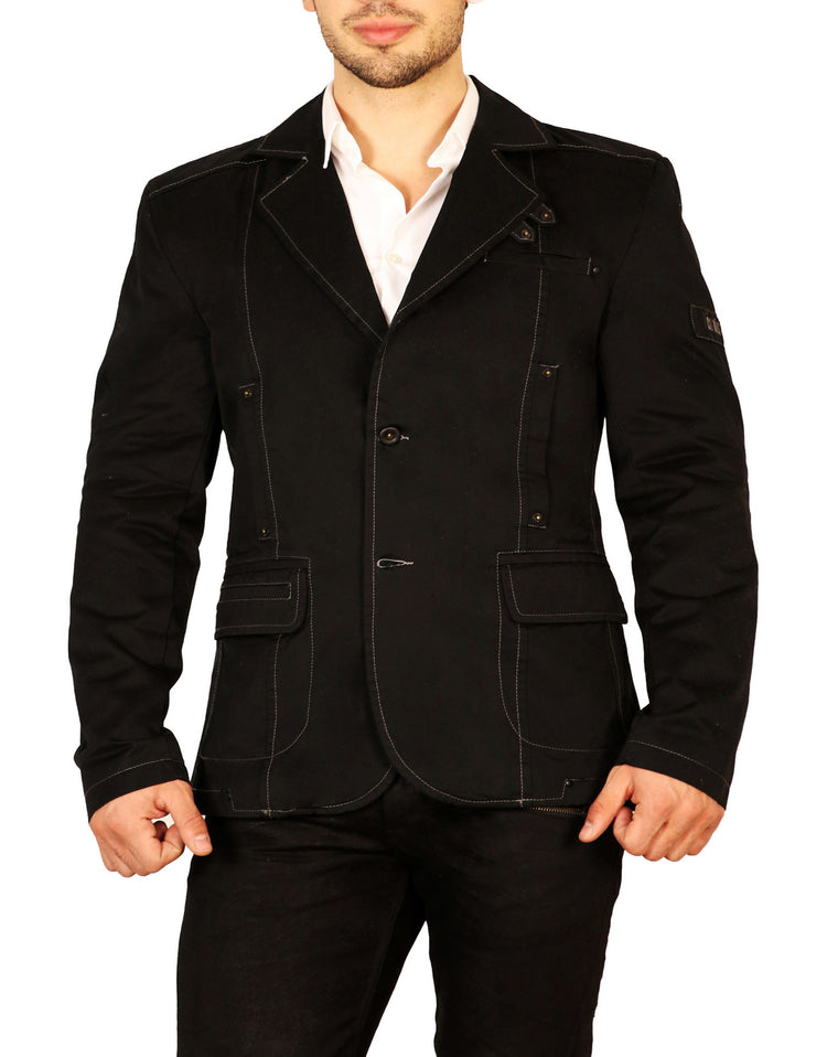 Fitted Notch Lapel Casual Jacket