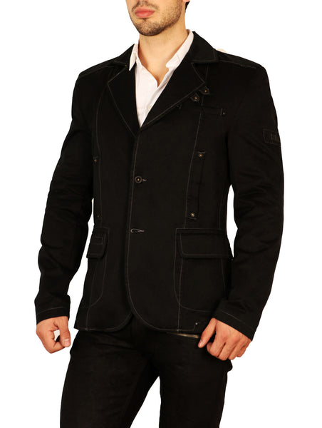 Fitted Notch Lapel Casual Jacket