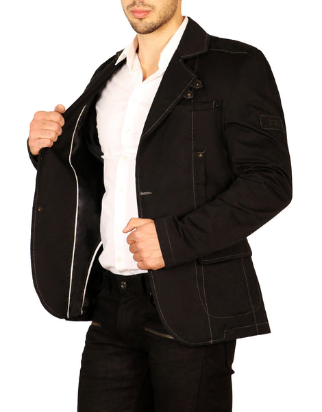 Fitted Notch Lapel Casual Jacket