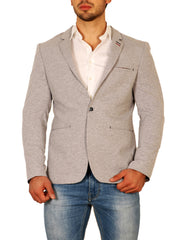 Notch Lapel Casual Cotton Blazer