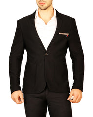 Notch Lapel Single Button Fitted Blazer