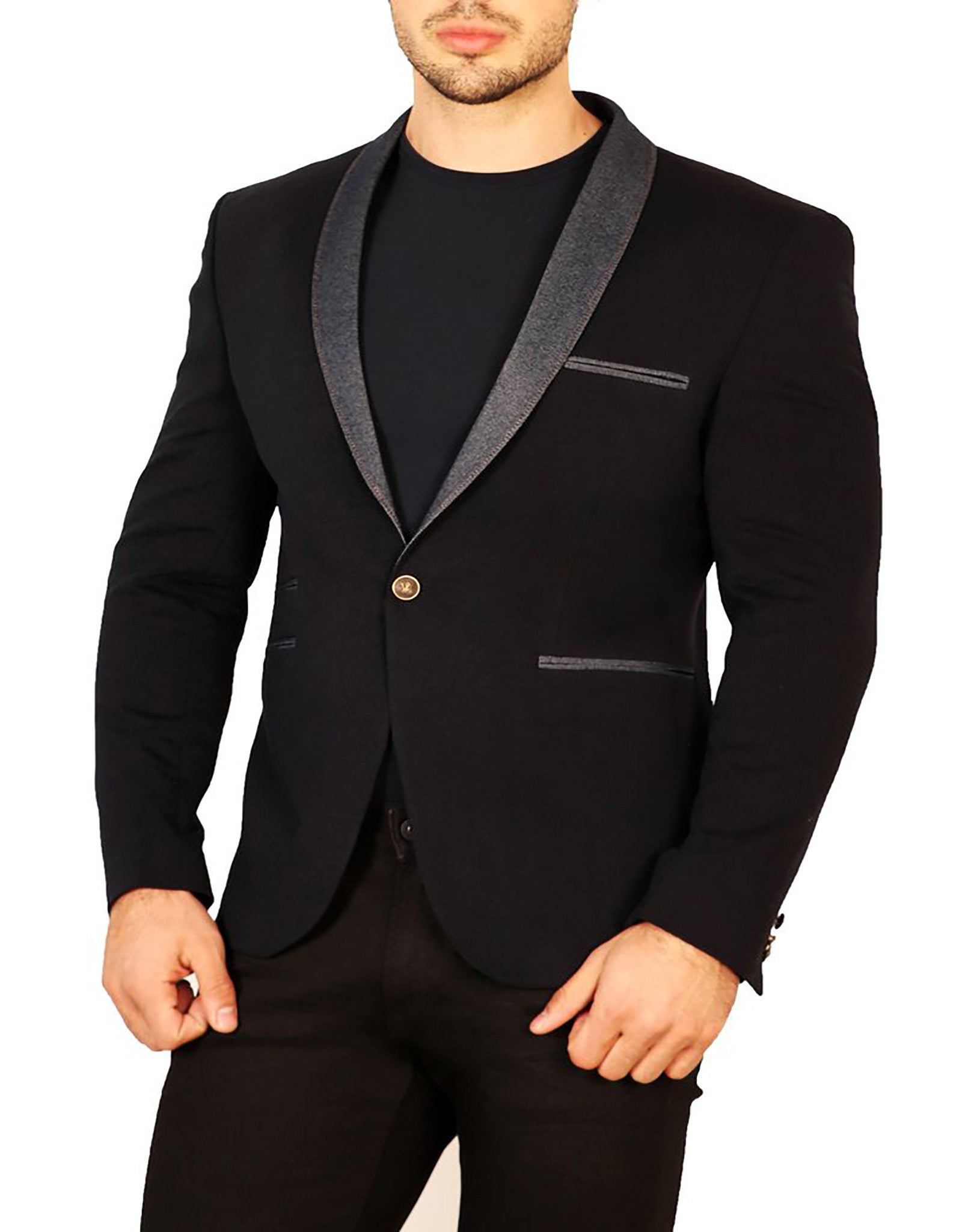 Contrast Shawl Lapel Zarali Fitted Blazer